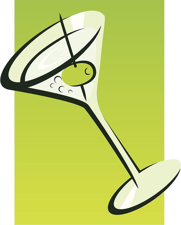 599x743 Martini Glass Art Print