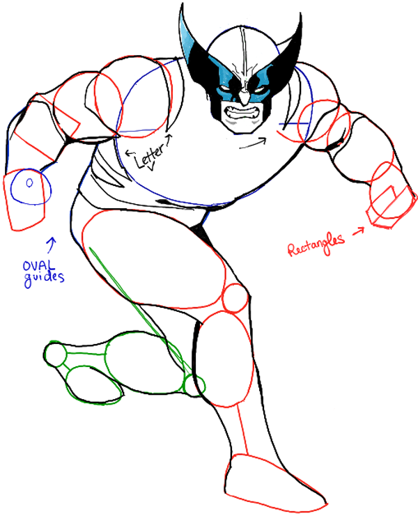 600x741 How To Draw Wolverine From Marvel Comics Step
