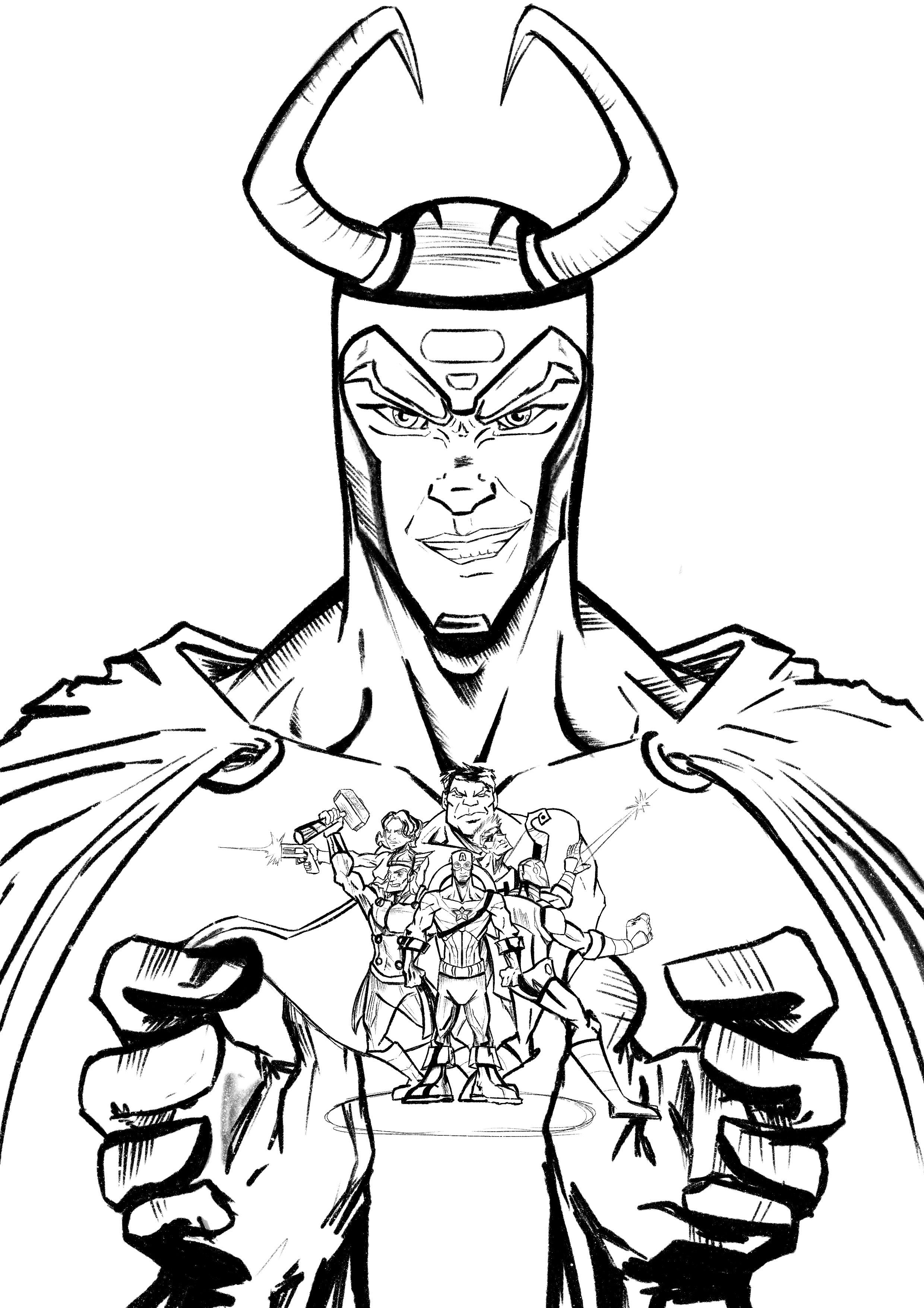 2480x3508 Oc Making A Poster For The Avengers, In The Comic Book Style