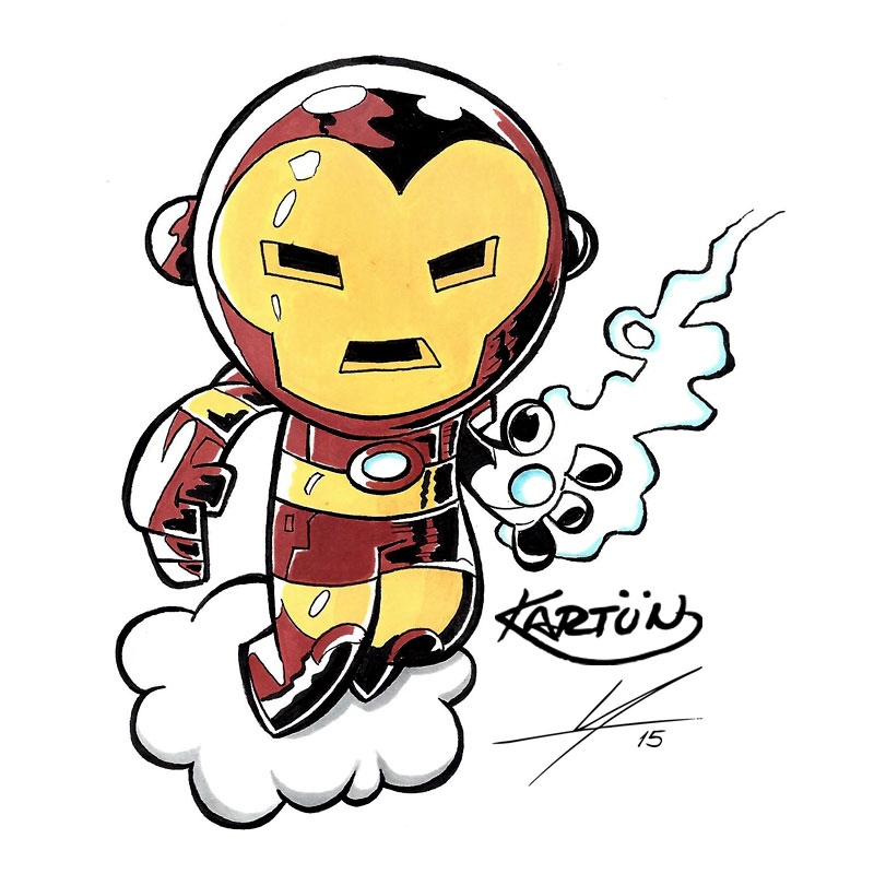 800x800 Inktober Bonus Collab Iron Man Pencils