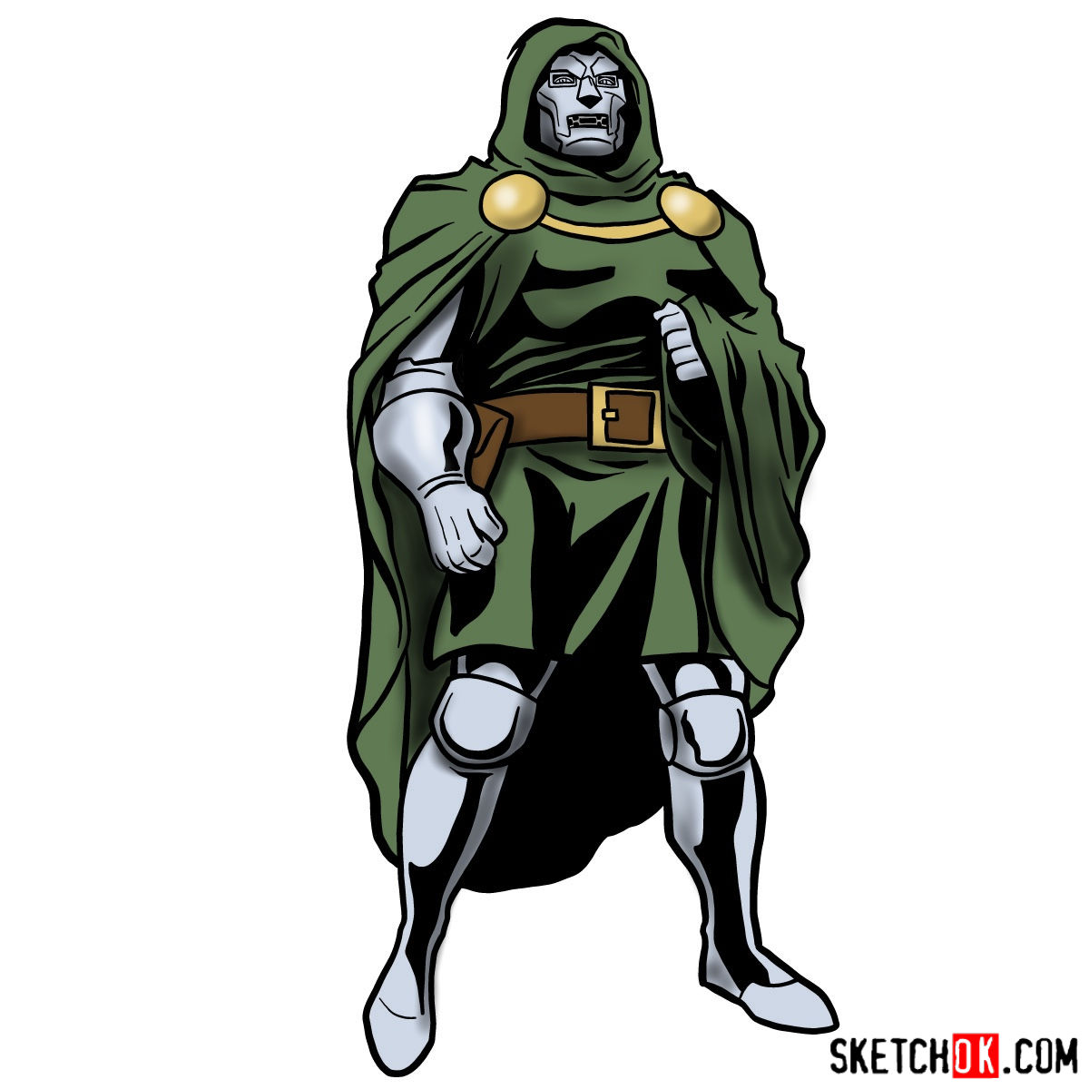 1200x1200 How To Draw Doctor Doom, Marvel's Supervillian
