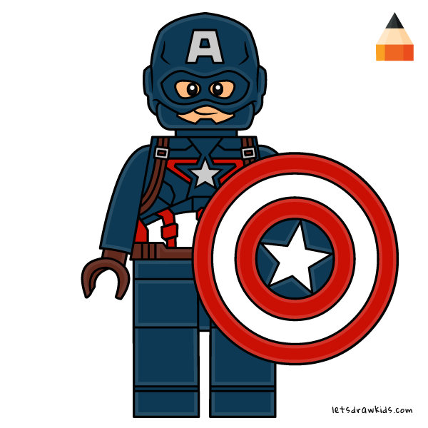 600x600 How To Draw Captain America Lego Marvel's Studio