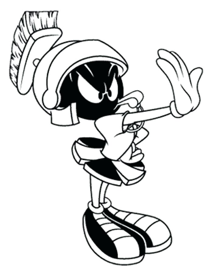 700x905 Marvin The Martian Coloring Pages Tunes Ilovez Club