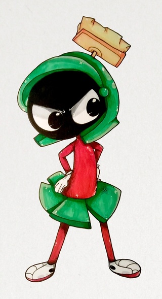 320x589 C Some Traditional Marvin The Martian Fan Art I Drew It For My