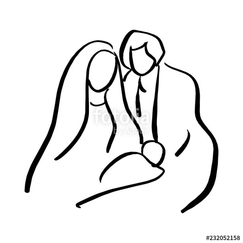 Mary And Jesus Drawing | Free download on ClipArtMag