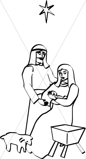 331x612 Jesus, Mary And Joseph Nativity Story Manger Clipart