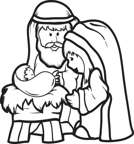 Mary And Joseph Drawing | Free download on ClipArtMag