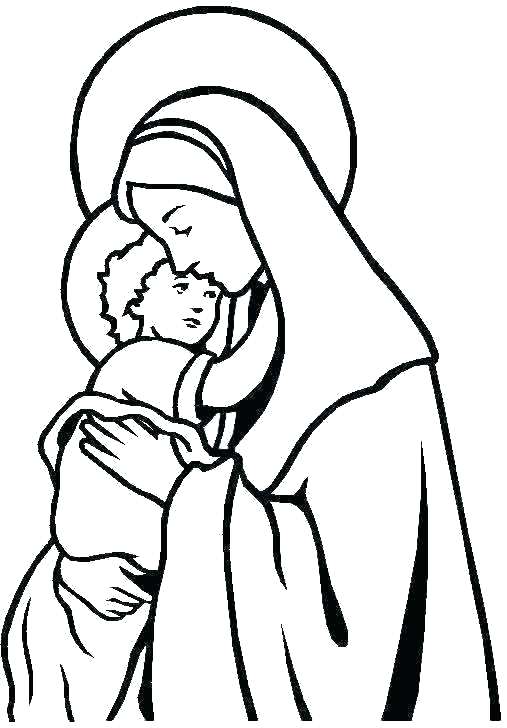 507x728 Mary And Joseph Coloring Pages