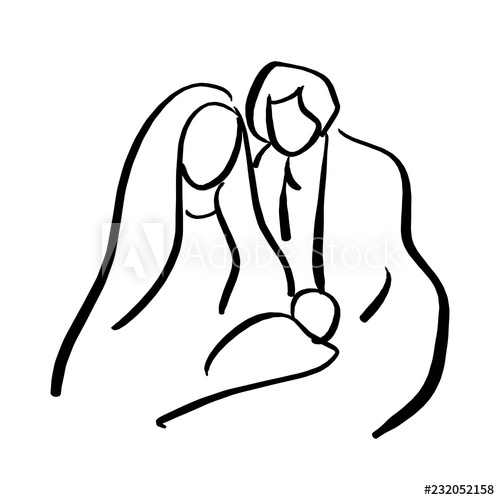 500x500 Christmas Christian Religious Nativity Scene Of Baby Jesus