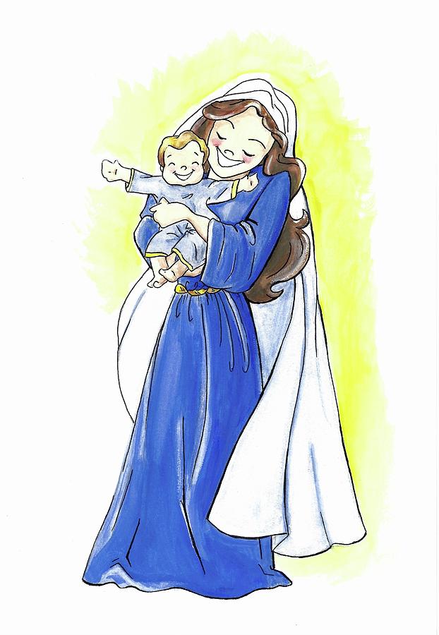 622x900 Mary, Mother Of God Drawing