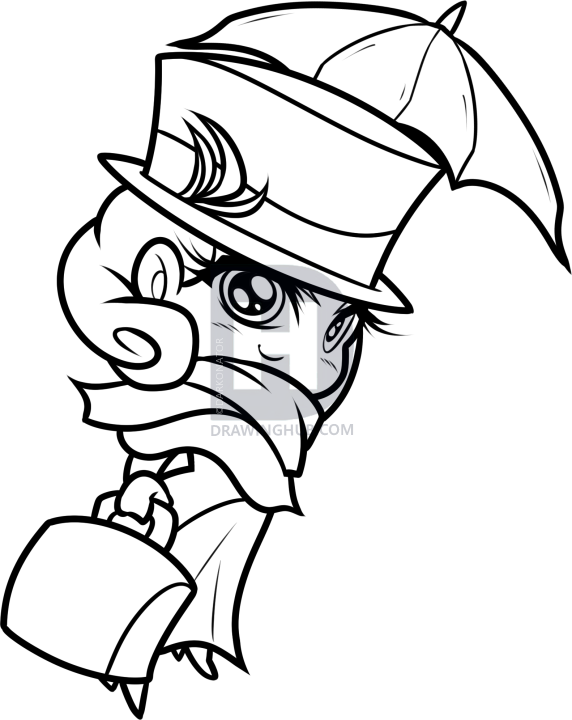 572x720 How To Draw Mary Poppins, Step