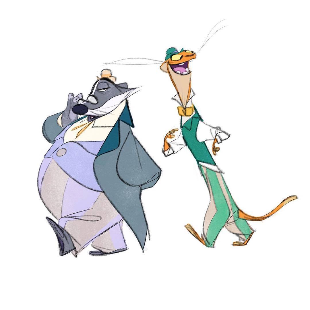 1080x1080 Tymime's Tumblr Concept Drawings For The Wolf, Weasel, And Badger