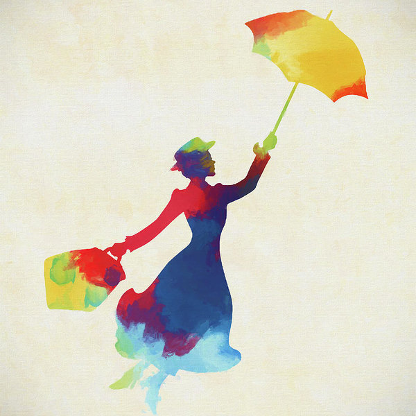 600x600 Colorful Mary Poppins Poster
