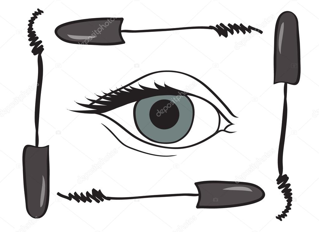 1023x744 Mascara Drawing Cartoon For Free Download