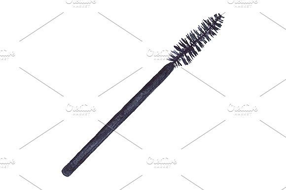 580x386 art, watercolor, cosmetic, mascara, isolate, make, up, bottle