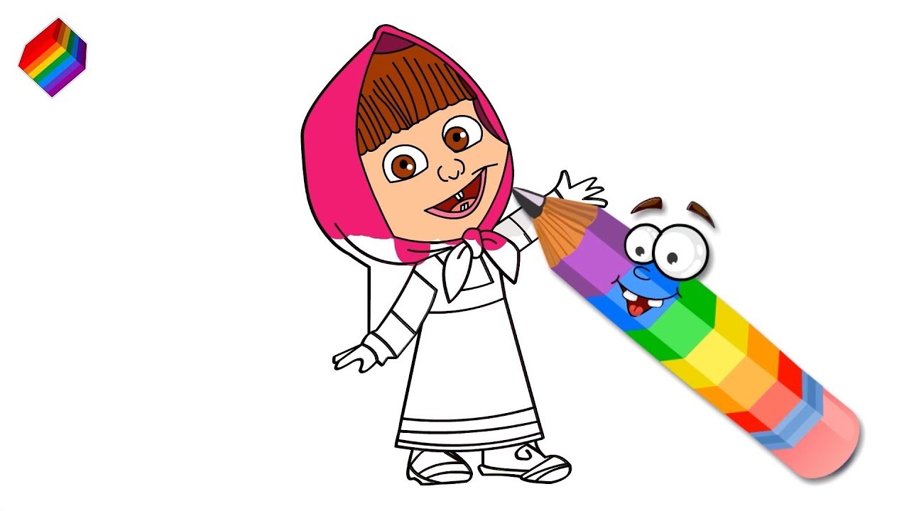 1280x720 how to draw masha the bear animation cartoon for kids learn