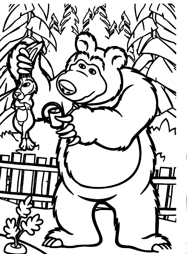 600x815 Bear Talking Coloring