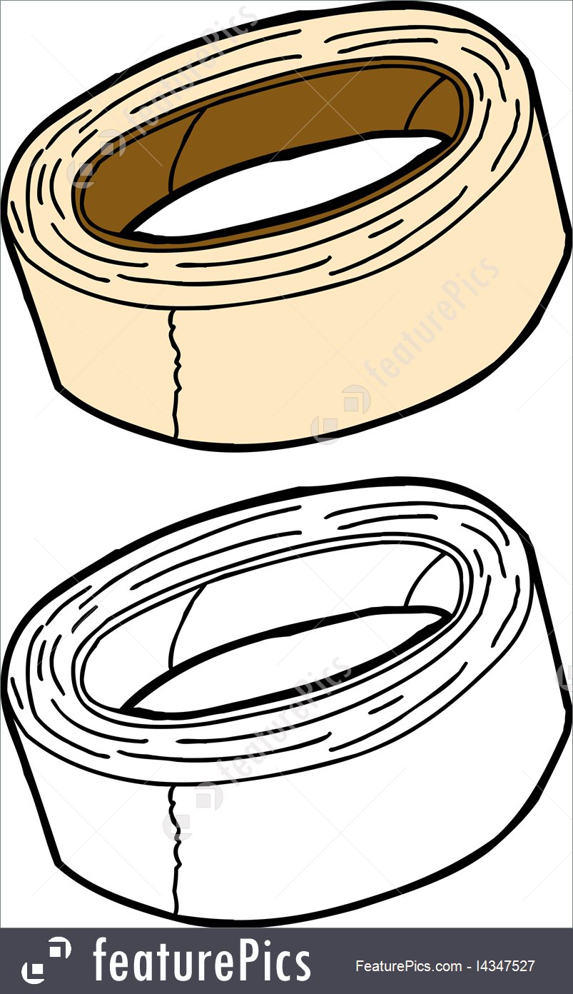 803x1392 Isolated Masking Tape Stock Illustration