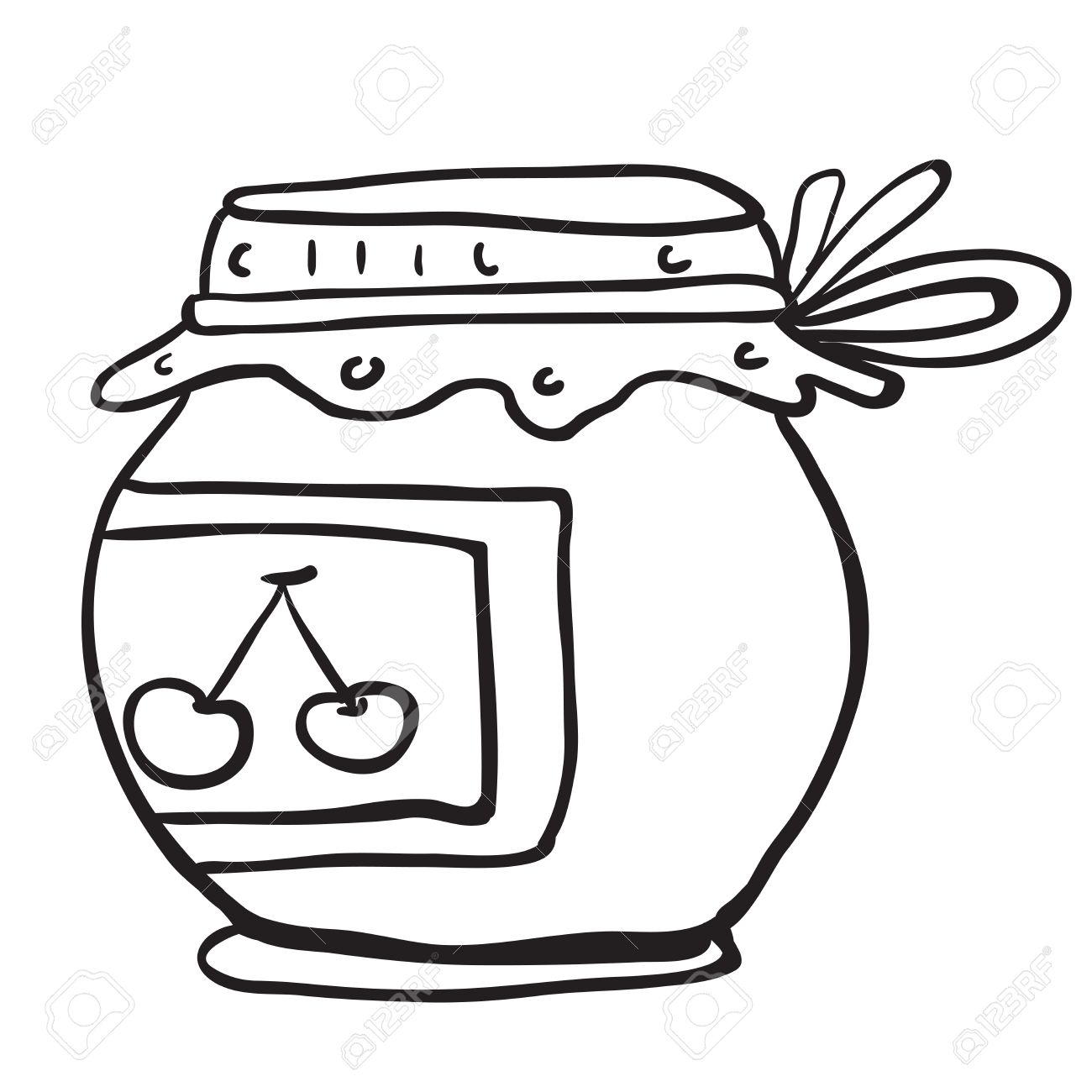 1300x1300 Jam Jar Clipart Black And White