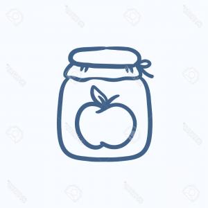 300x300 Mason Jar Freehand Pencil Drawing Vector Shopatcloth