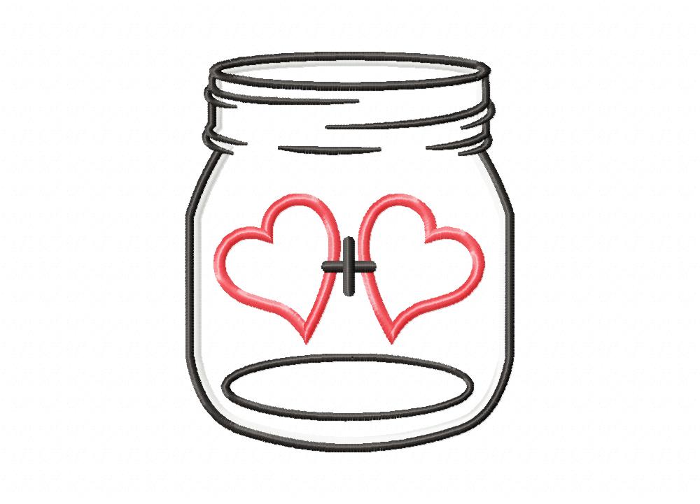 1000x721 mason jar love plus includes both applique and stitched blasto