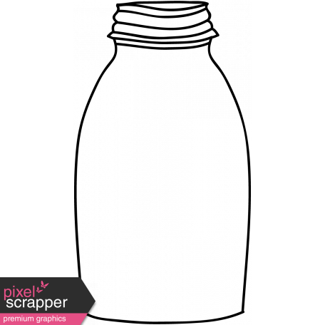 456x456 Bottle Doodle Template Graphic