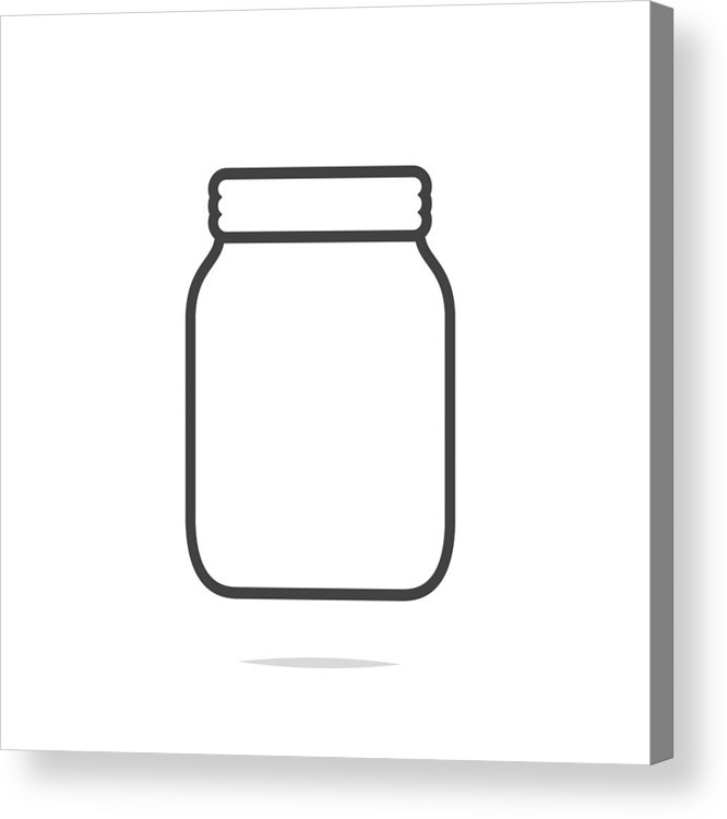 666x750 Jar Line Icon Vector Acrylic Print
