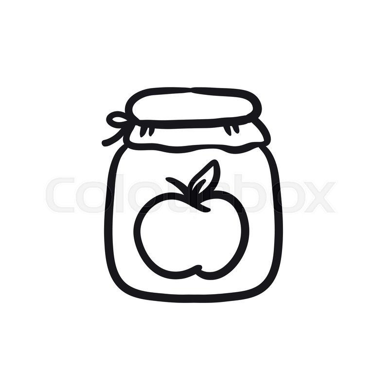 800x800 Apple Jam Jar Vector Sketch Icon Stock Vector Colourbox