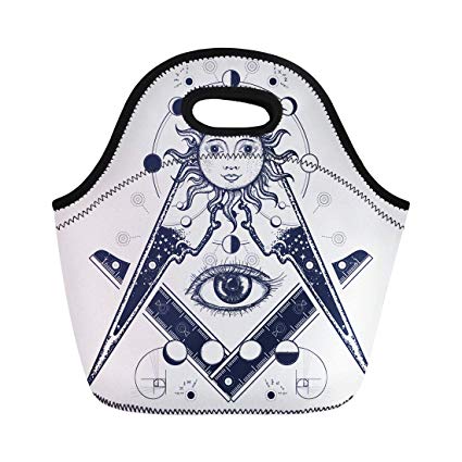 425x425 Semtomn Lunch Tote Bag Masonic Symbol Tattoo And All
