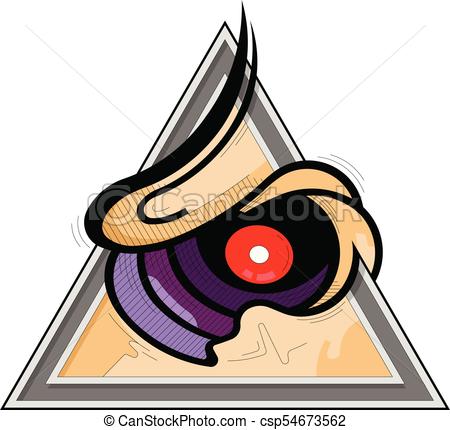 450x430 Cartoon Masonic Eye On An White Background Vector