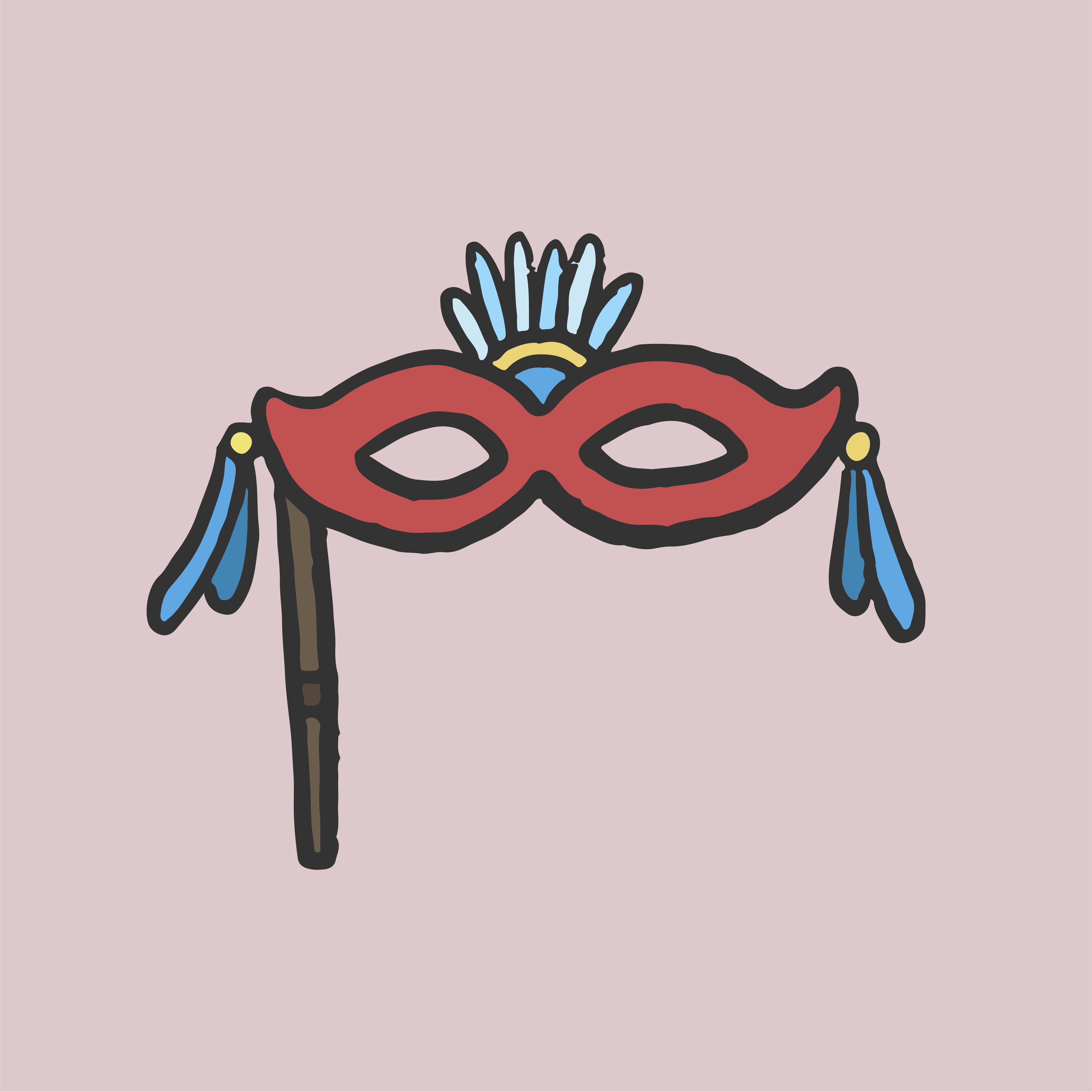 4676x4676 Hand Drawn Italian Masquerade Mask