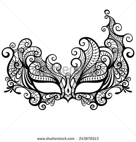 450x470 Coloring Therapy Lace Masquerade Masks
