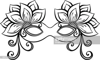 333x200 Beautiful Masquerade Mask Stock Vectors