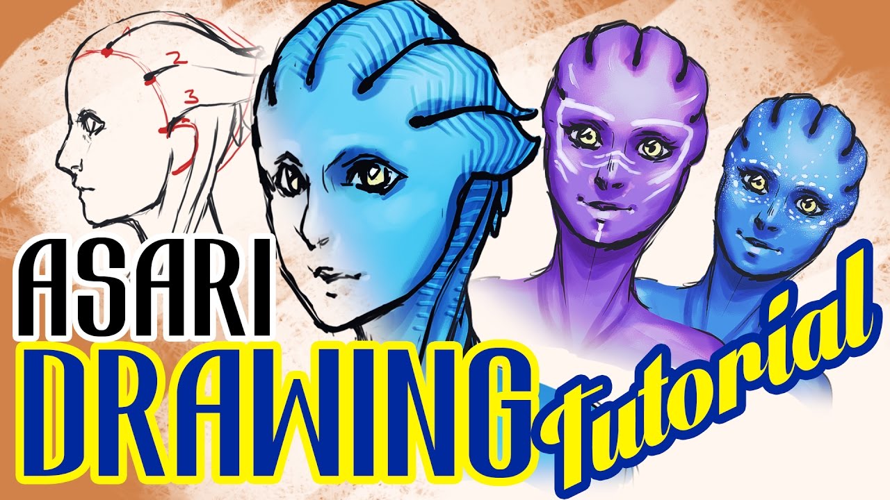 1280x720 How To Asari Mass Effect Drawing Tutorial