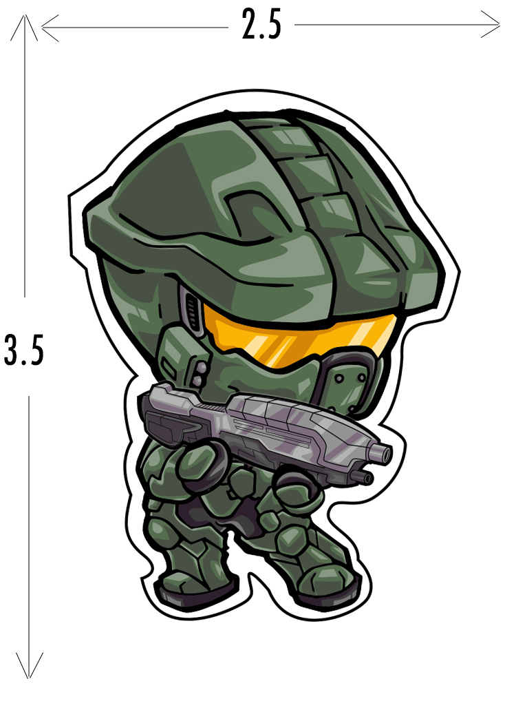 750x1050 Master Chief Sticker Bunleungart Online Store Powered