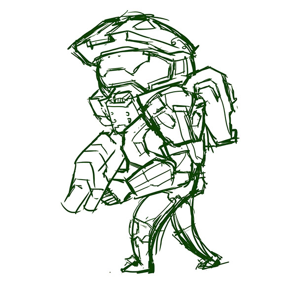 600x600 The Master Chief On Pantone Canvas Gallery