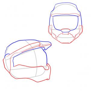302x302 How To Draw A Halo Helmet, Step