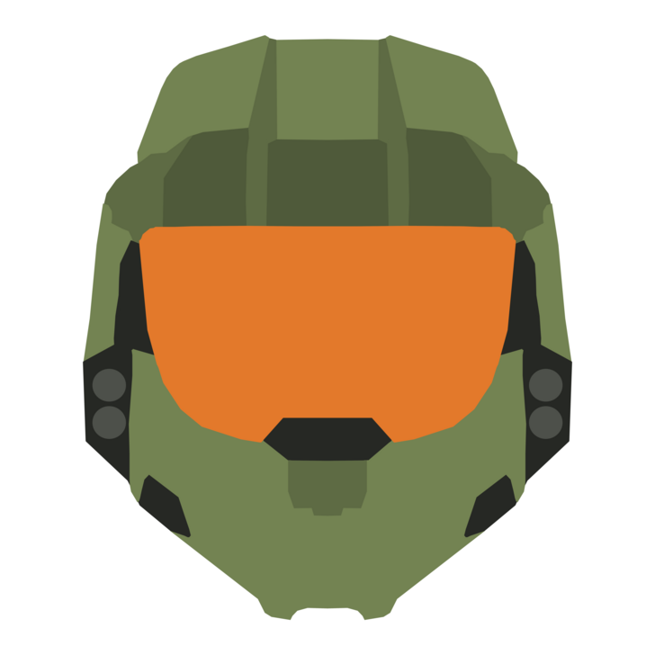 728x728 I Created Minimalist Graphics Of Chief's And Locke's Helmets