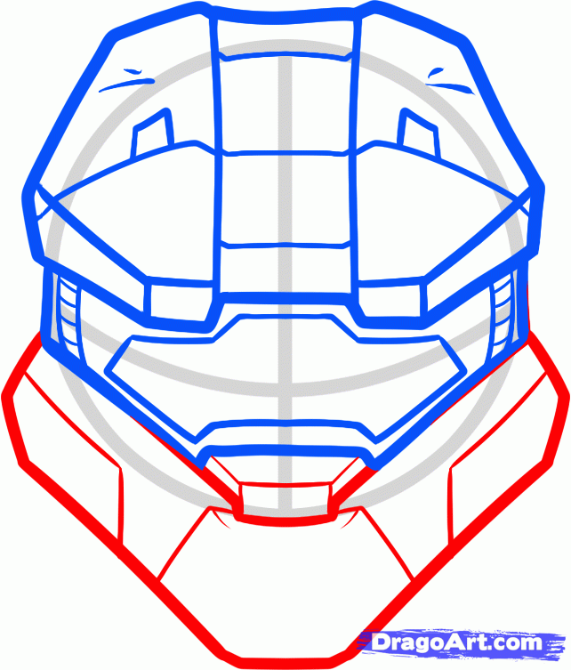642x753 How To Draw Master Chief Easy, Halo, Step