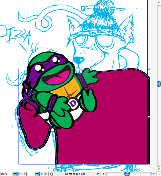 558x611 create a teenage mutant ninja turtle parody on illustrator