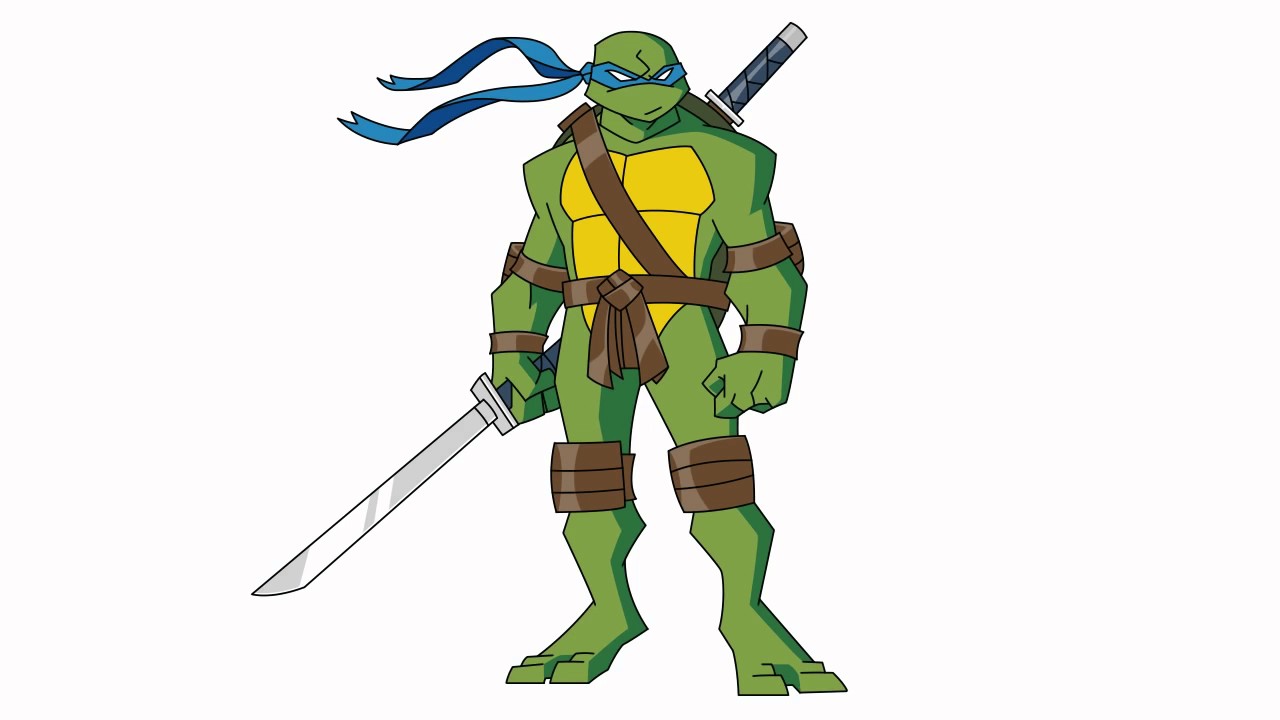 1280x720 How To Draw Teenage Mutant Ninja Turtle Leonardo
