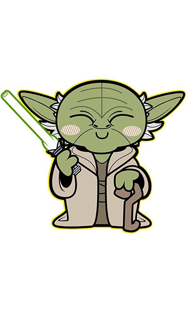600x1000 Star Wars Master Yoda Vinyl Decal Sticker Car Truck Window