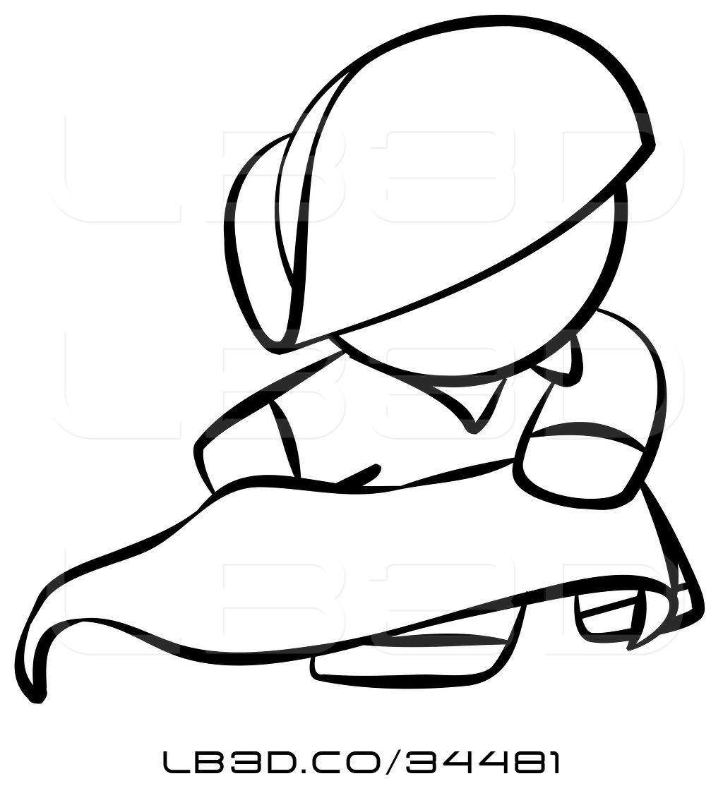 1024x1124 vector illustration of black and white human factor matador