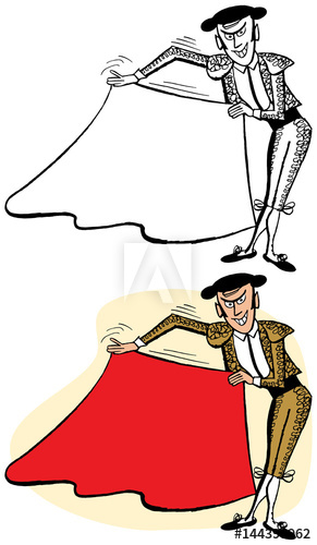 291x500 a matador waving a red cape