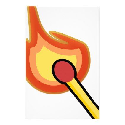 422x422 Lit Match Illustration Stationery