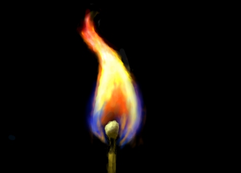 470x338 Match On Fire