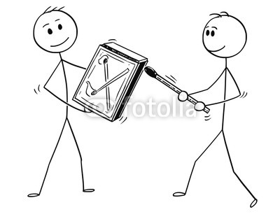 400x306 Cartoon Stick Man Drawing Conceptual Illustration Of Two