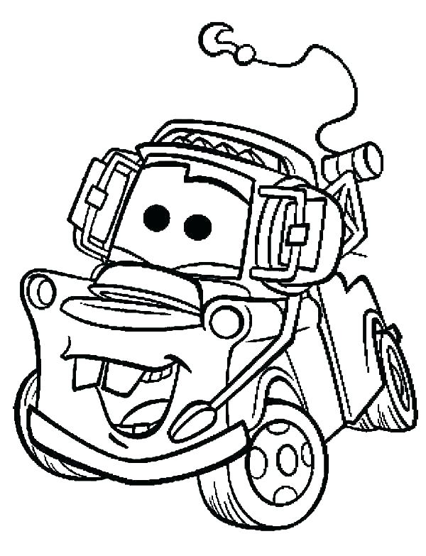 600x783 Coloring Pages Lightning Mcqueen And Mater Colouring Acnee