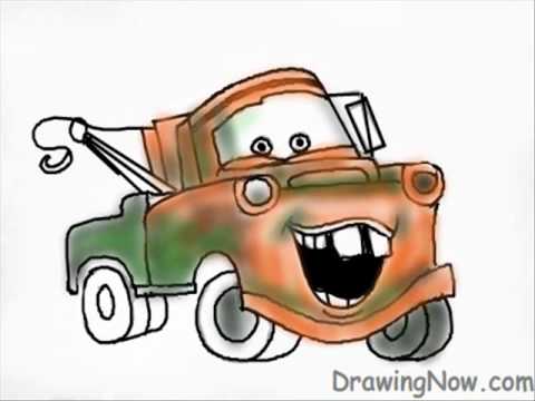 480x360 How To Draw Mater From Cars Movie