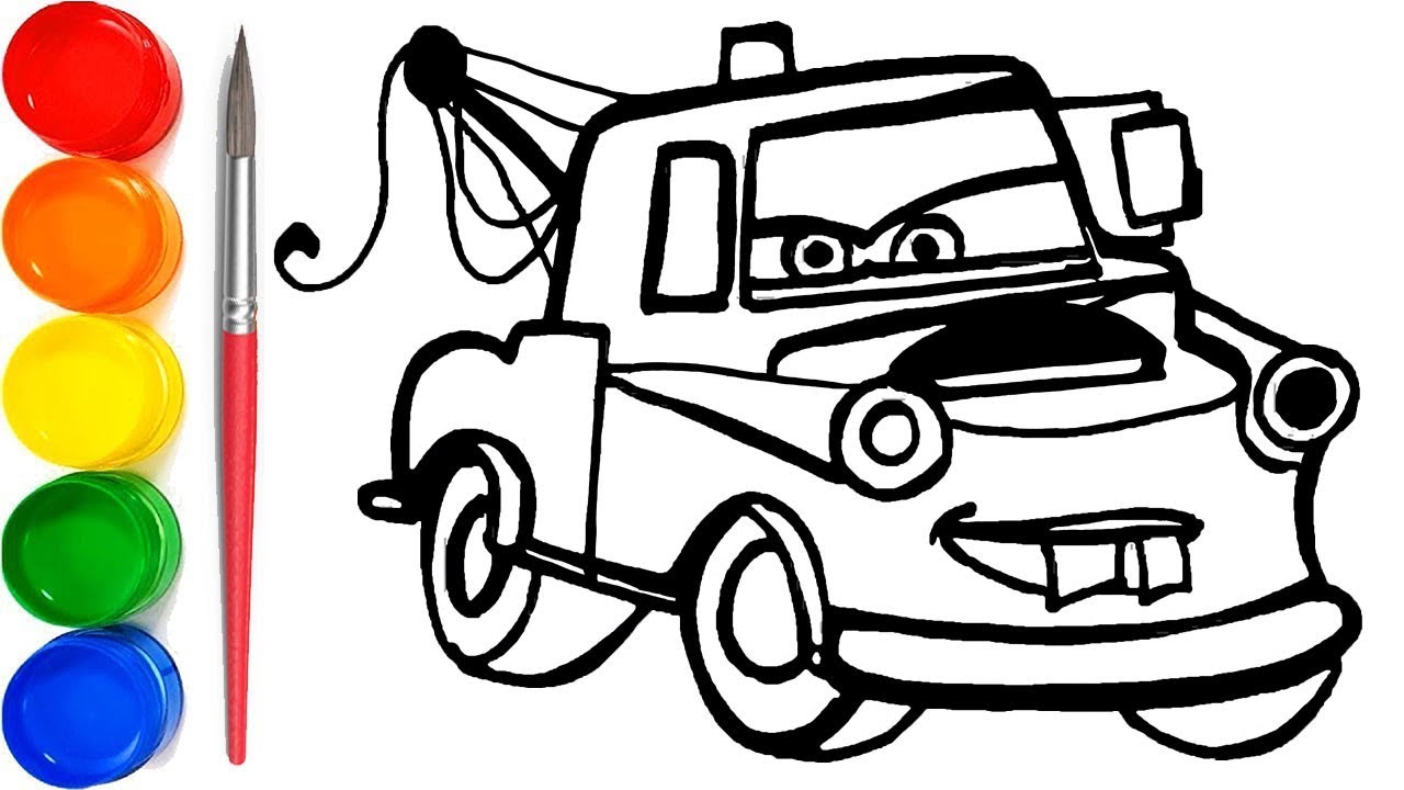 1280x720 Tow Mater Coloring